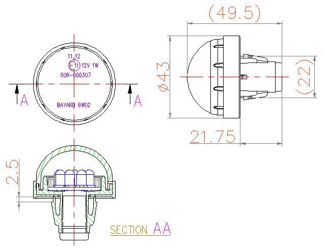 12002 (BP02L) LED
